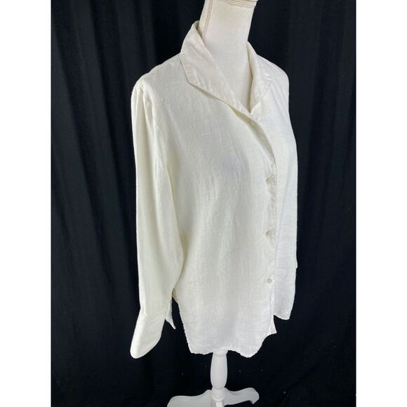 Connie Roberson Womens S Button‎ Cardigan Jacket 100% Linen Vtg USA - Picture 4 of 11